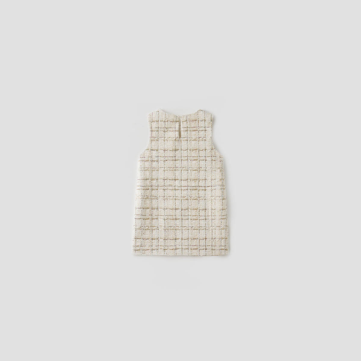 Ivory Lumière Tweed A-Line Dress