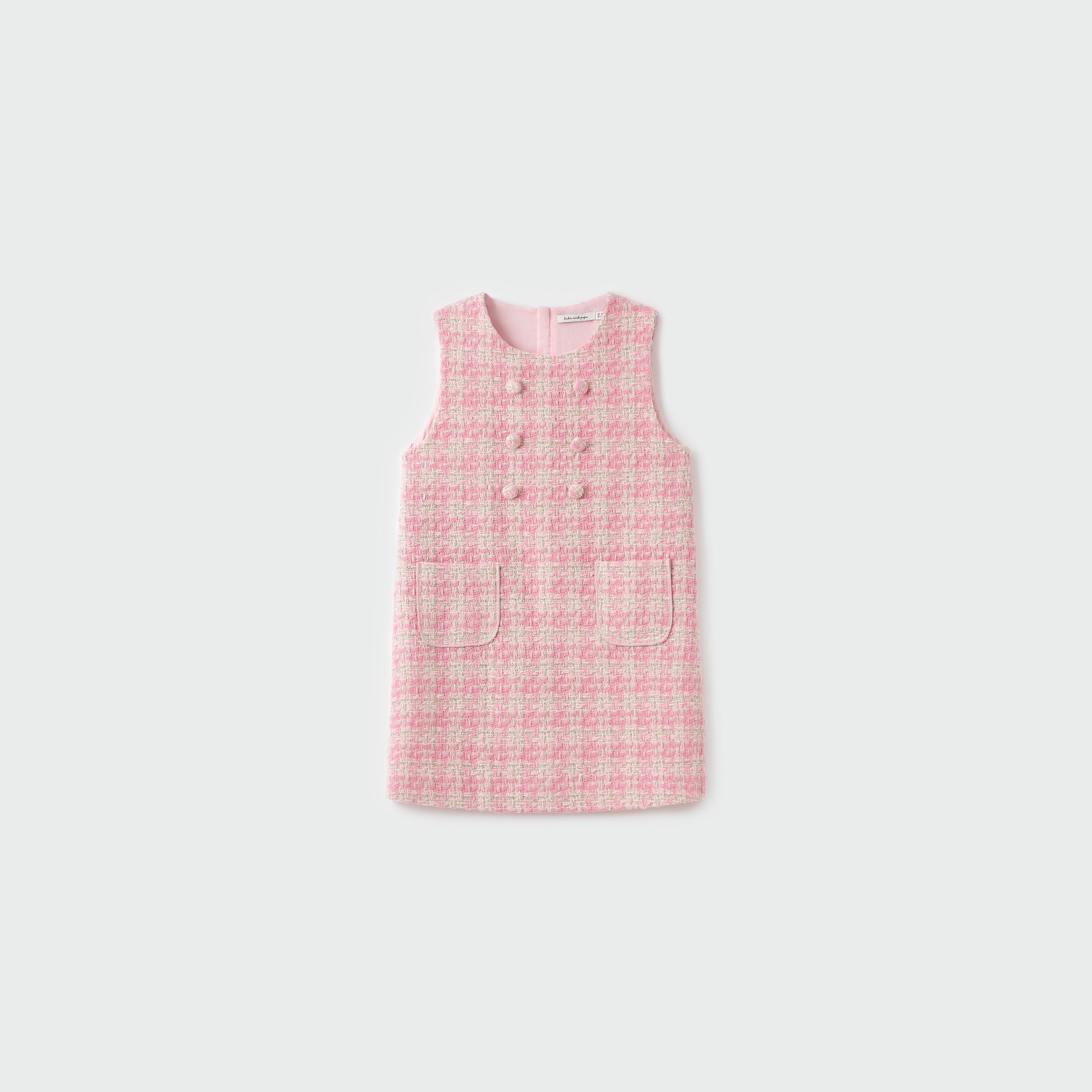 Blush Lumière Tweed A-Line Dress