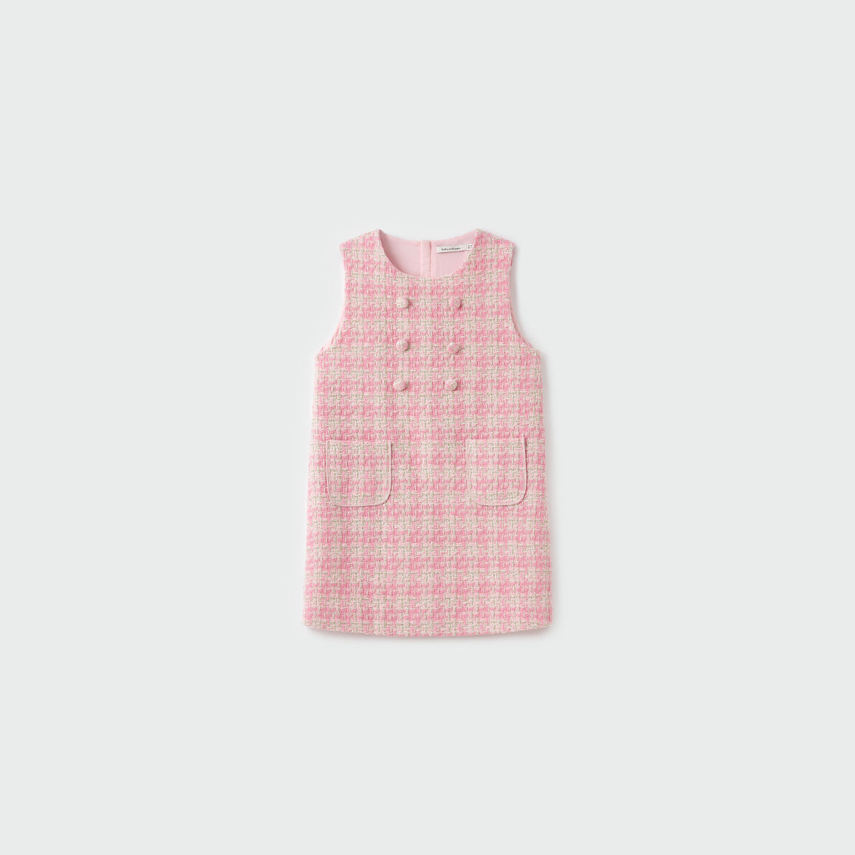 Blush Lumière Tweed A-Line Dress