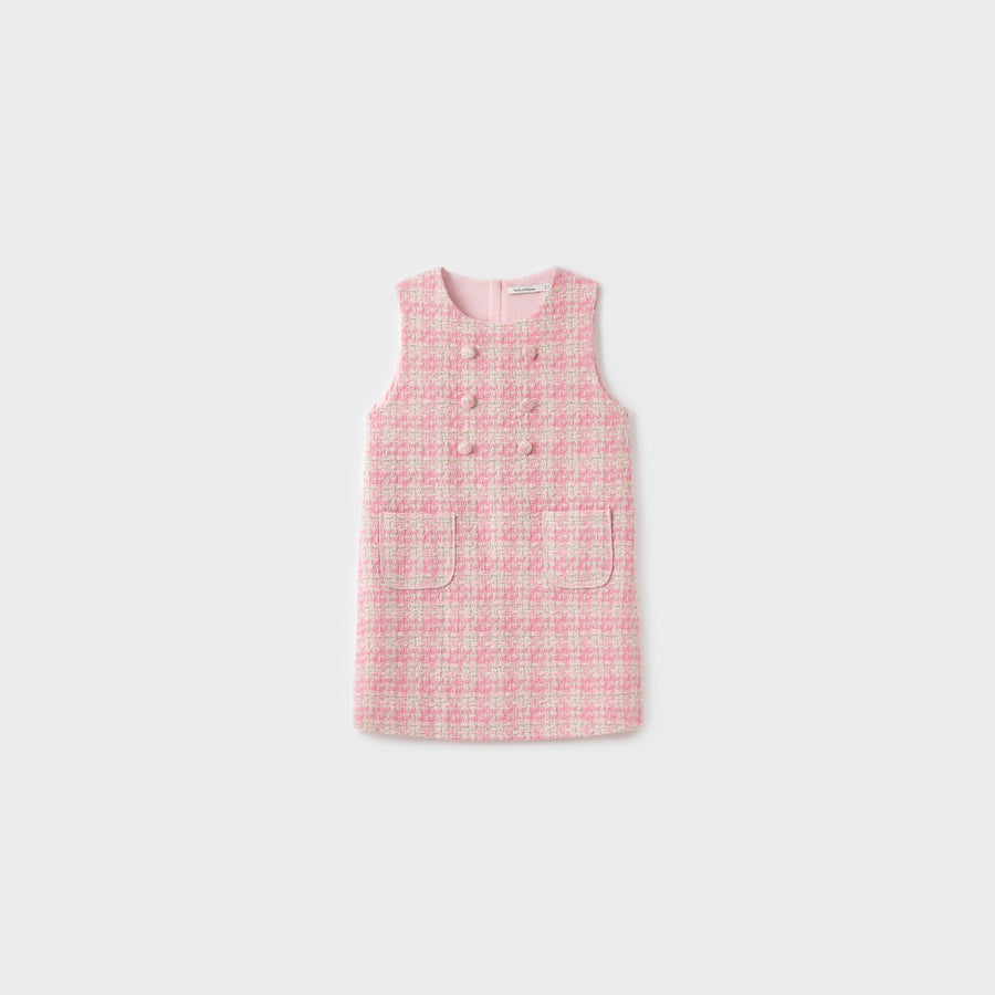 Blush Lumière Tweed A-Line Dress