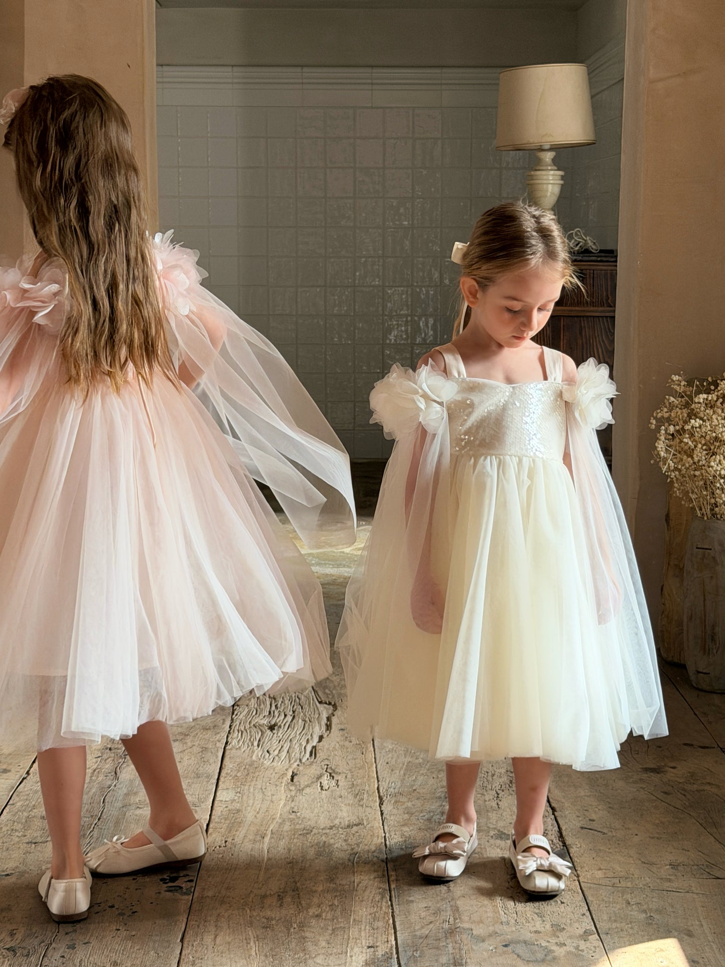 Blush Ripple Bloom Dress
