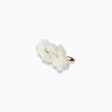 The KIKI and JOJO Girls Chiffon Hair Clip in ivory features a simple, ruffled design and is displayed on a plain white background.