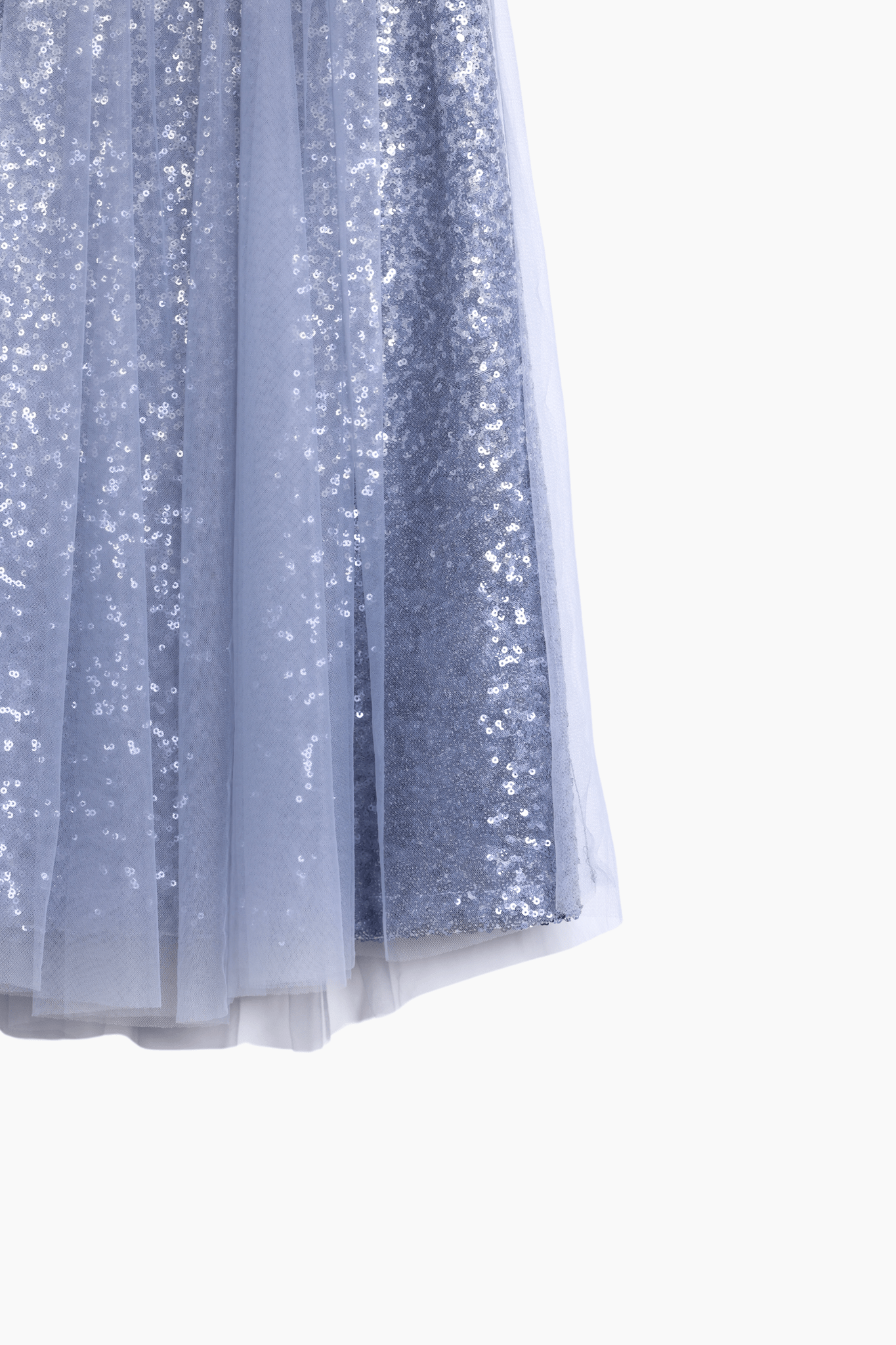 Girls Sequin Tulle Dress - Starlight Blue