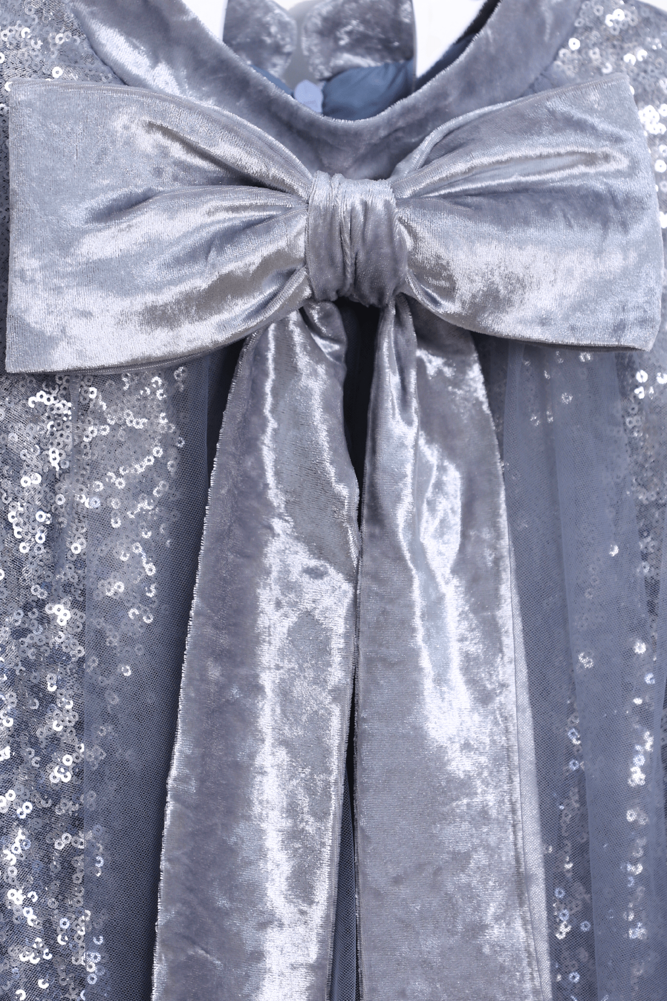 Girls Sequin Tulle Dress - Starlight Blue