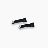 KIKI and JOJO Girls Velvet Pearl Hair Clip (2 Pack) in black features handmade craftsmanship, with each clip adorned by a faux pearl and displayed against a plain white background.