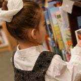 Girls Cloud White Organza Scrunchie