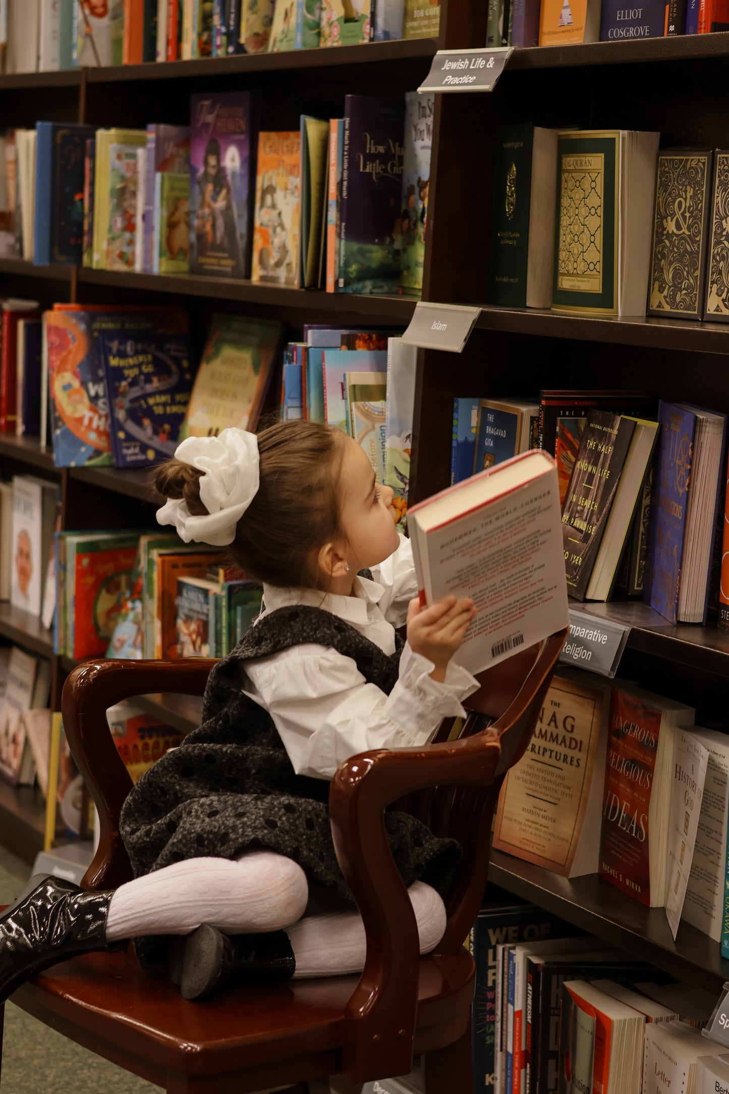 Girls Cloud White Organza Scrunchie