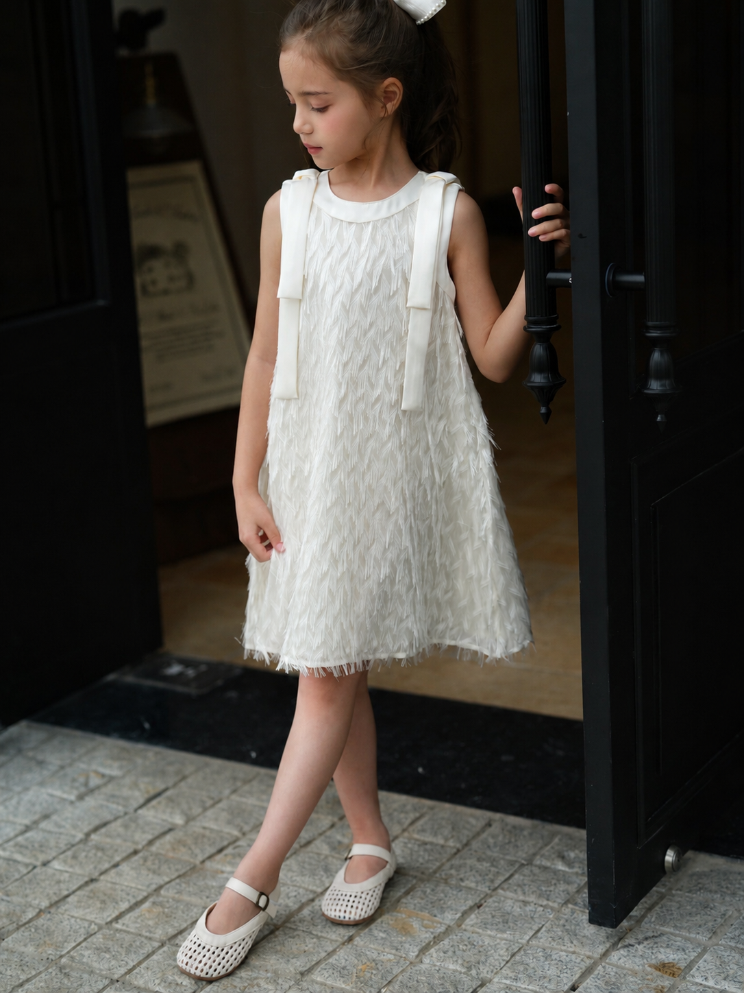 Champagne Fringe Whisper Dress