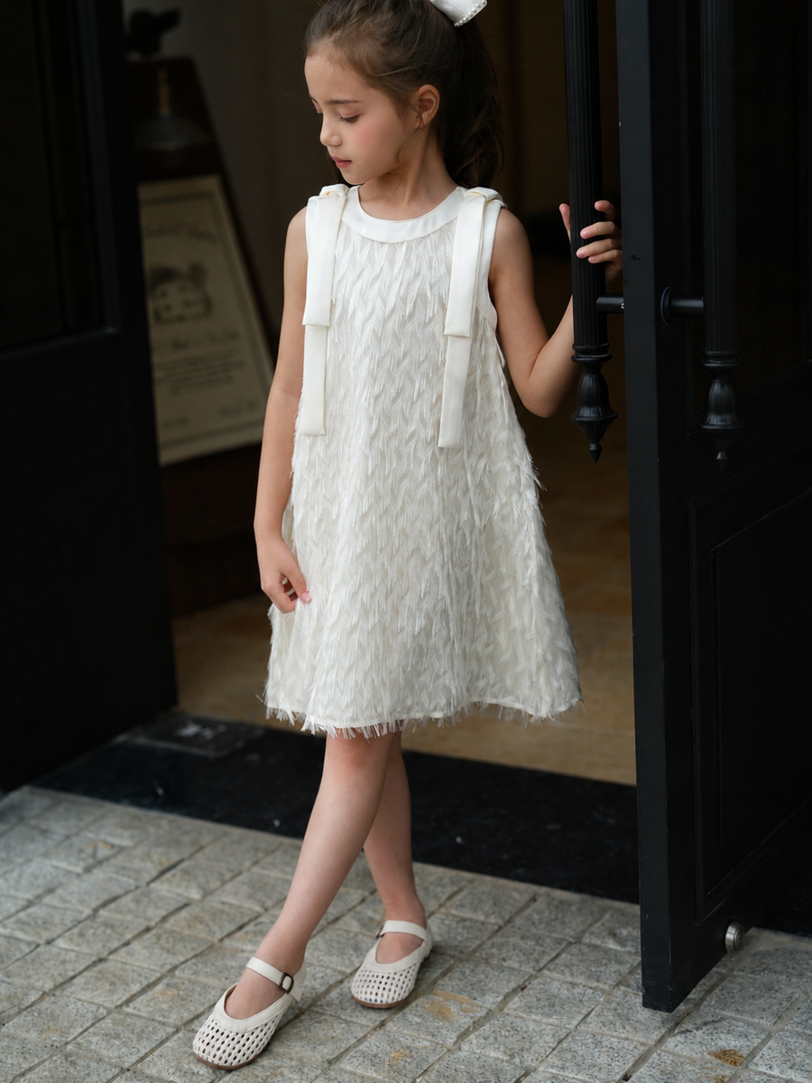 Champagne Fringe Whisper Dress
